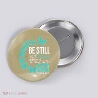 Be Still God Verse Butterfly Arc Christian Faith Button thumb 0