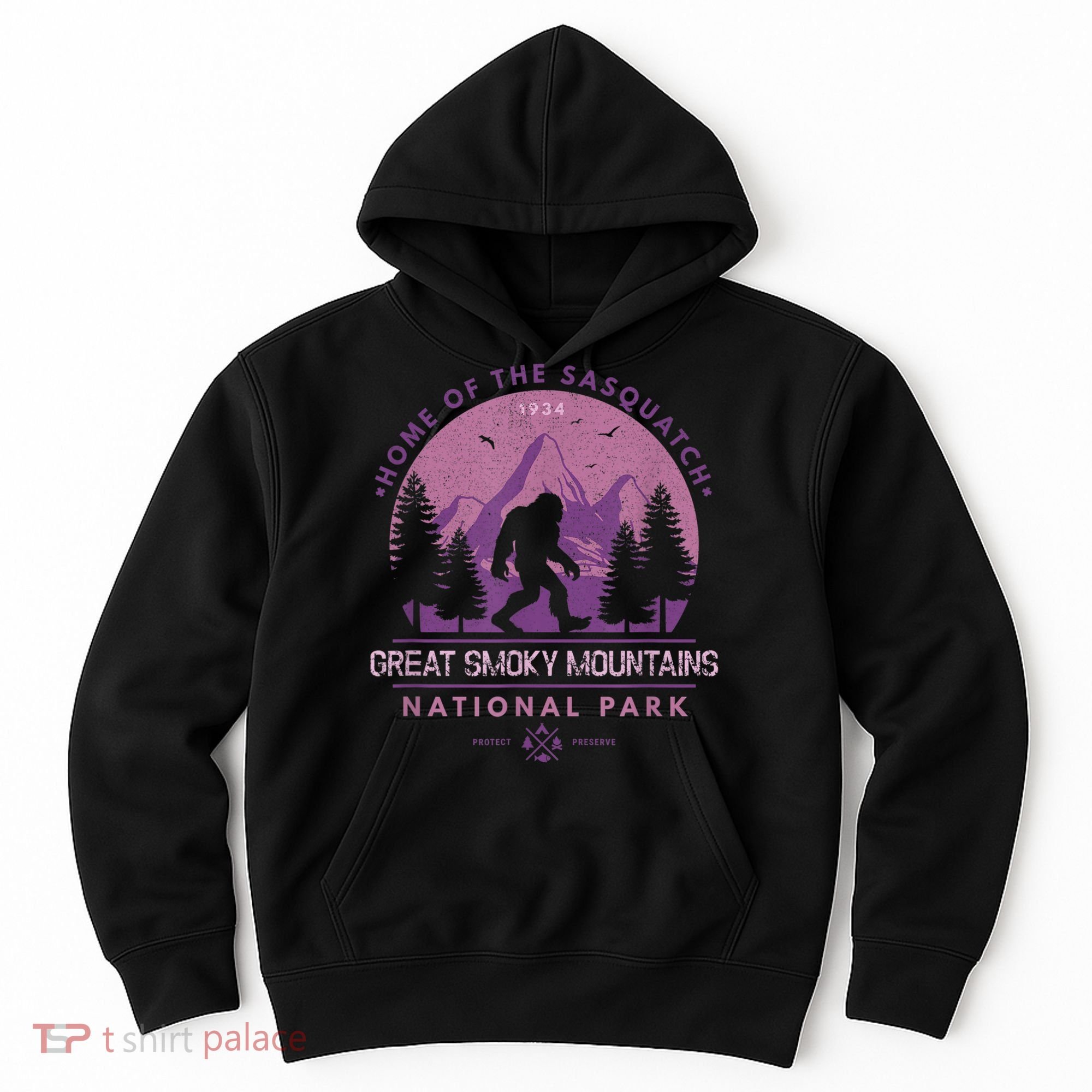 Bigfoot Sasquatch Great Smoky Mountains National Park Hoodie