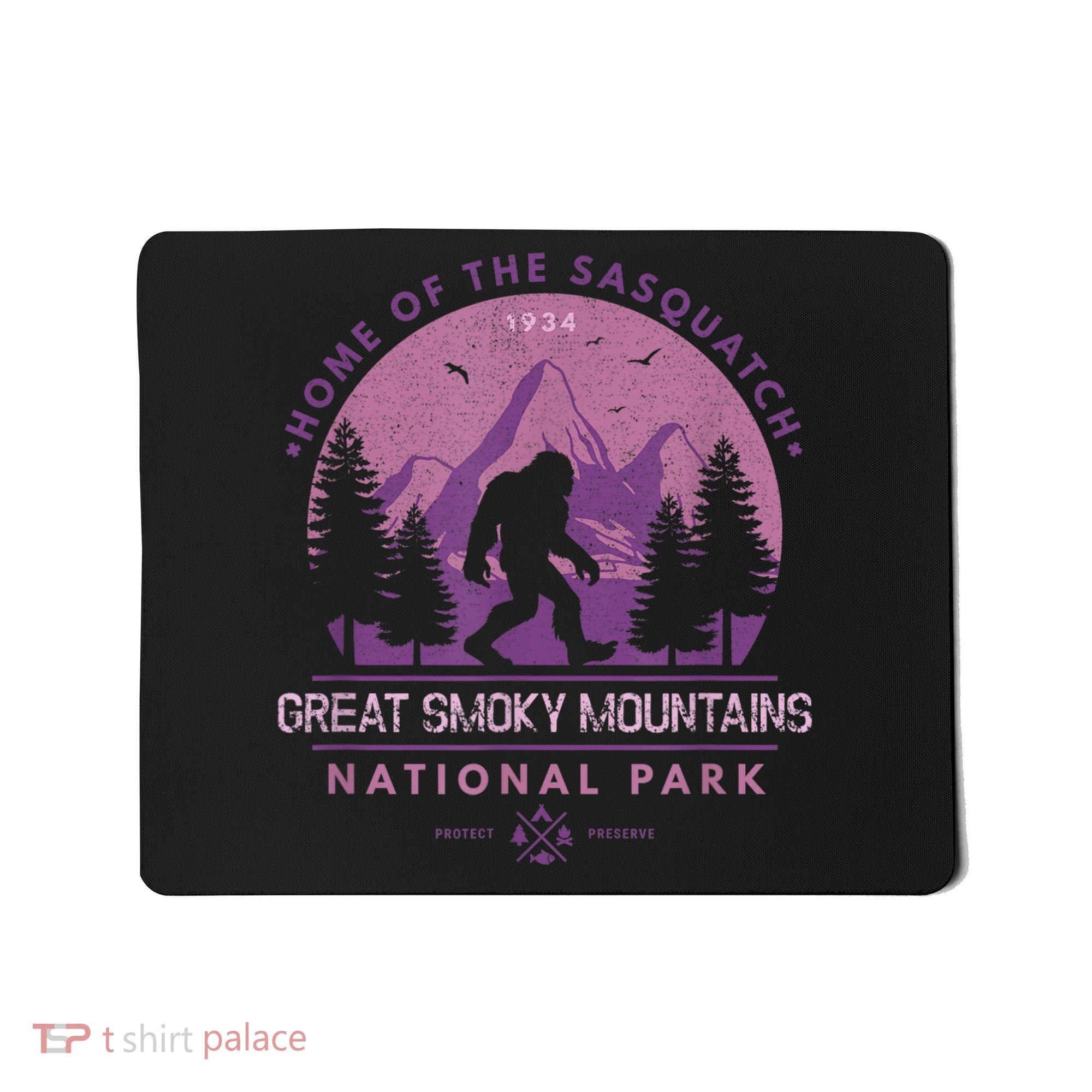 Bigfoot Sasquatch Great Smoky Mountains National Park Mousepad