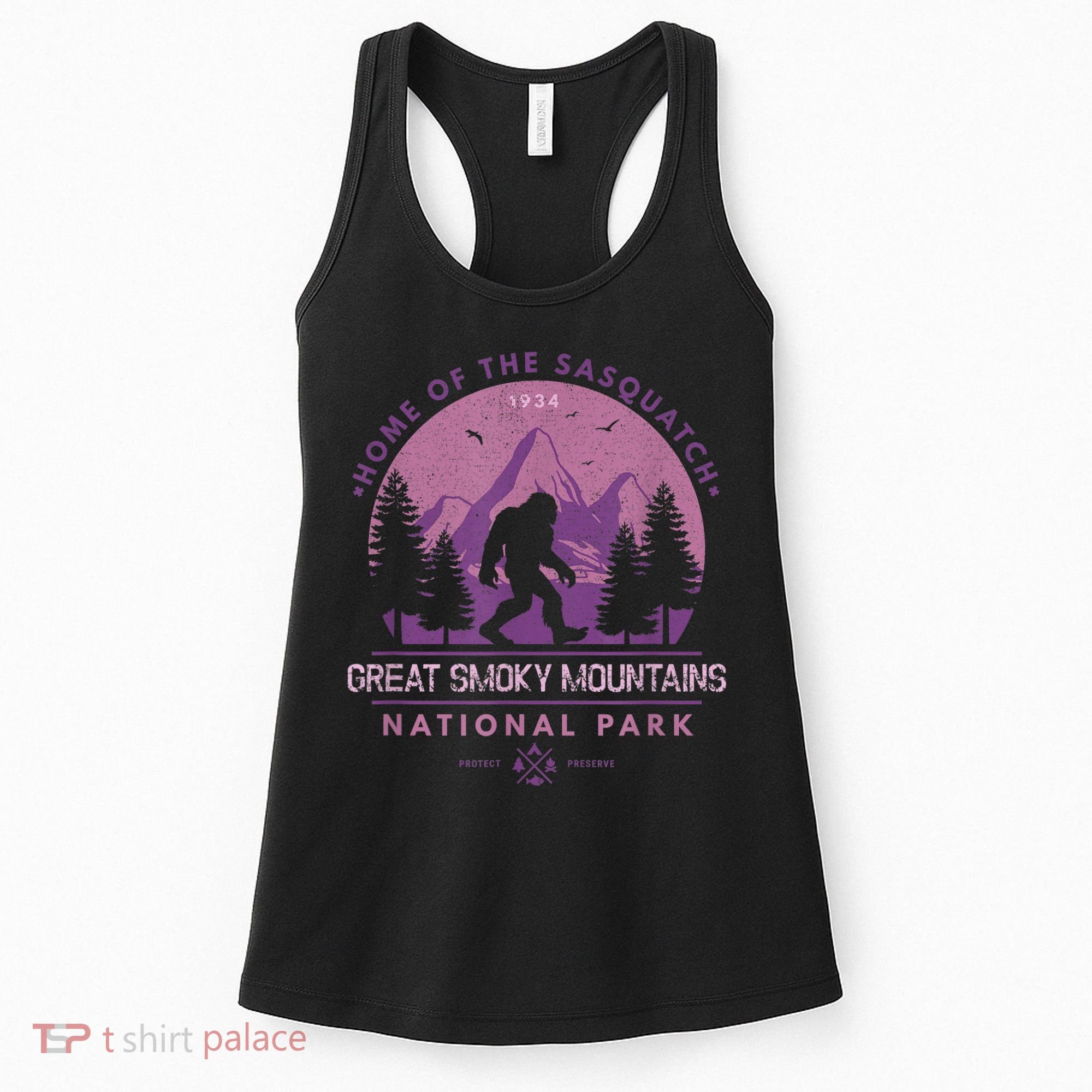 Bigfoot Sasquatch Great Smoky Mountains National Park Women's Tank Top