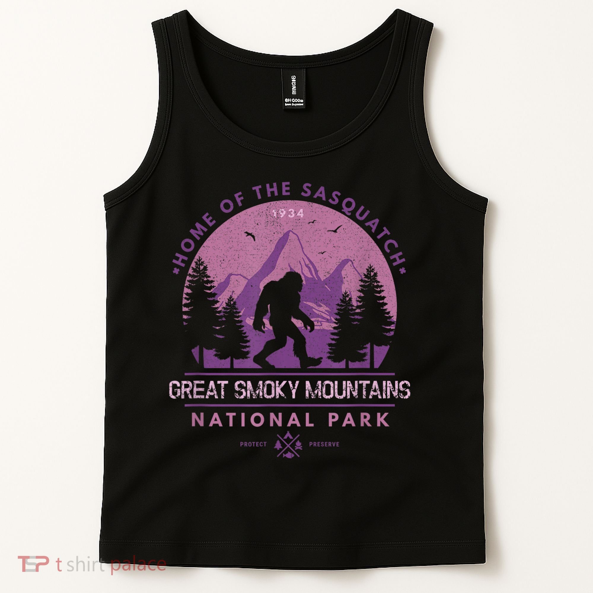 Bigfoot Sasquatch Great Smoky Mountains National Park Tank Top