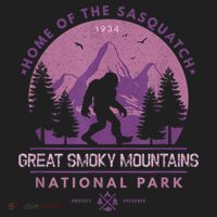 Bigfoot Sasquatch Great Smoky Mountains National Park Golf Towel thumb 3