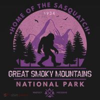 Bigfoot Sasquatch Great Smoky Mountains National Park Kids Long Sleeve Shirt thumb 2