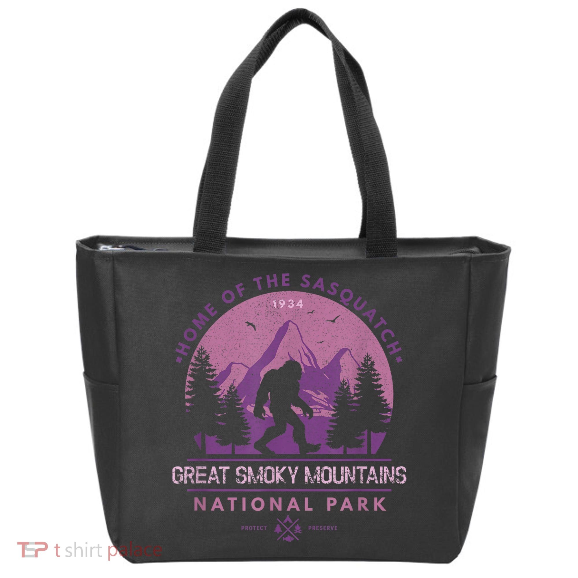 Bigfoot Sasquatch Great Smoky Mountains National Park Tote Bag