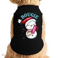 Bougie Snowman Holding A Tumbler Doggie Tank thumb 0