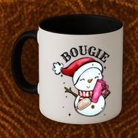 Bougie Snowman Holding A Tumbler Coffee Mug thumb 2