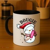 Bougie Snowman Holding A Tumbler Coffee Mug thumb 4