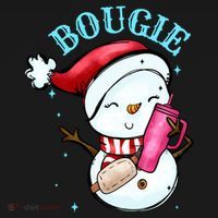 Bougie Snowman Holding A Tumbler Women's Hoodie thumb 2