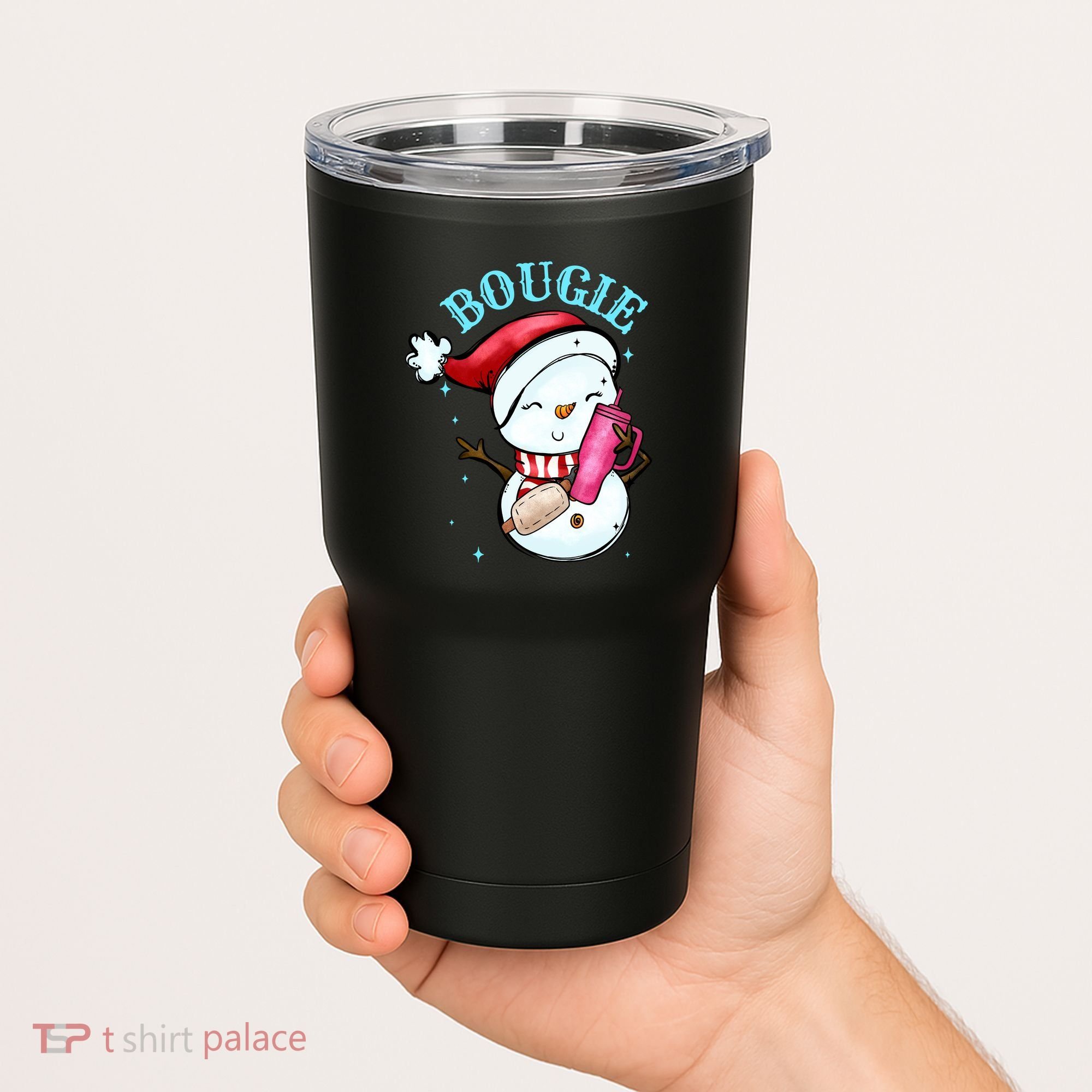 Bougie Snowman Holding A Tumbler Tumbler