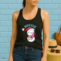 Bougie Snowman Holding A Tumbler Women's Tank Top thumb 2