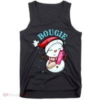Bougie Snowman Holding A Tumbler Tank Top thumb 0