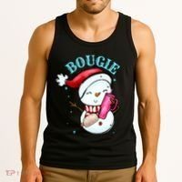 Bougie Snowman Holding A Tumbler Tank Top thumb 3