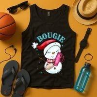 Bougie Snowman Holding A Tumbler Tank Top thumb 4