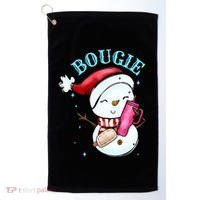 Bougie Snowman Holding A Tumbler Golf Towel thumb 0