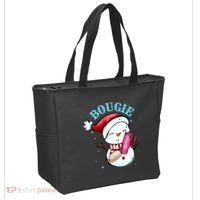 Bougie Snowman Holding A Tumbler Tote Bag thumb 2