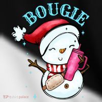 Bougie Snowman Holding A Tumbler Toddler Fine Jersey T-Shirt thumb 2
