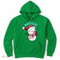 Bougie Snowman Holding A Tumbler Hoodie thumb 0