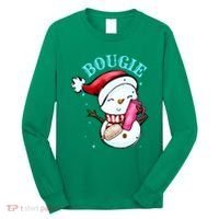 Bougie Snowman Holding A Tumbler Long Sleeve Shirt thumb 0