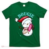 Bougie Snowman Holding A Tumbler T-Shirt thumb 0