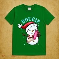 Bougie Snowman Holding A Tumbler T-Shirt thumb 5