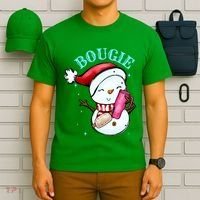 Bougie Snowman Holding A Tumbler T-Shirt thumb 6