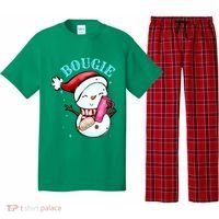 Bougie Snowman Holding A Tumbler Pajama Set thumb 0