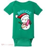 Bougie Snowman Holding A Tumbler Baby Bodysuit thumb 0