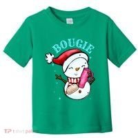 Bougie Snowman Holding A Tumbler Toddler T-Shirt thumb 0