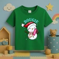 Bougie Snowman Holding A Tumbler Toddler T-Shirt thumb 3