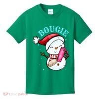 Bougie Snowman Holding A Tumbler Kids T-Shirt thumb 0