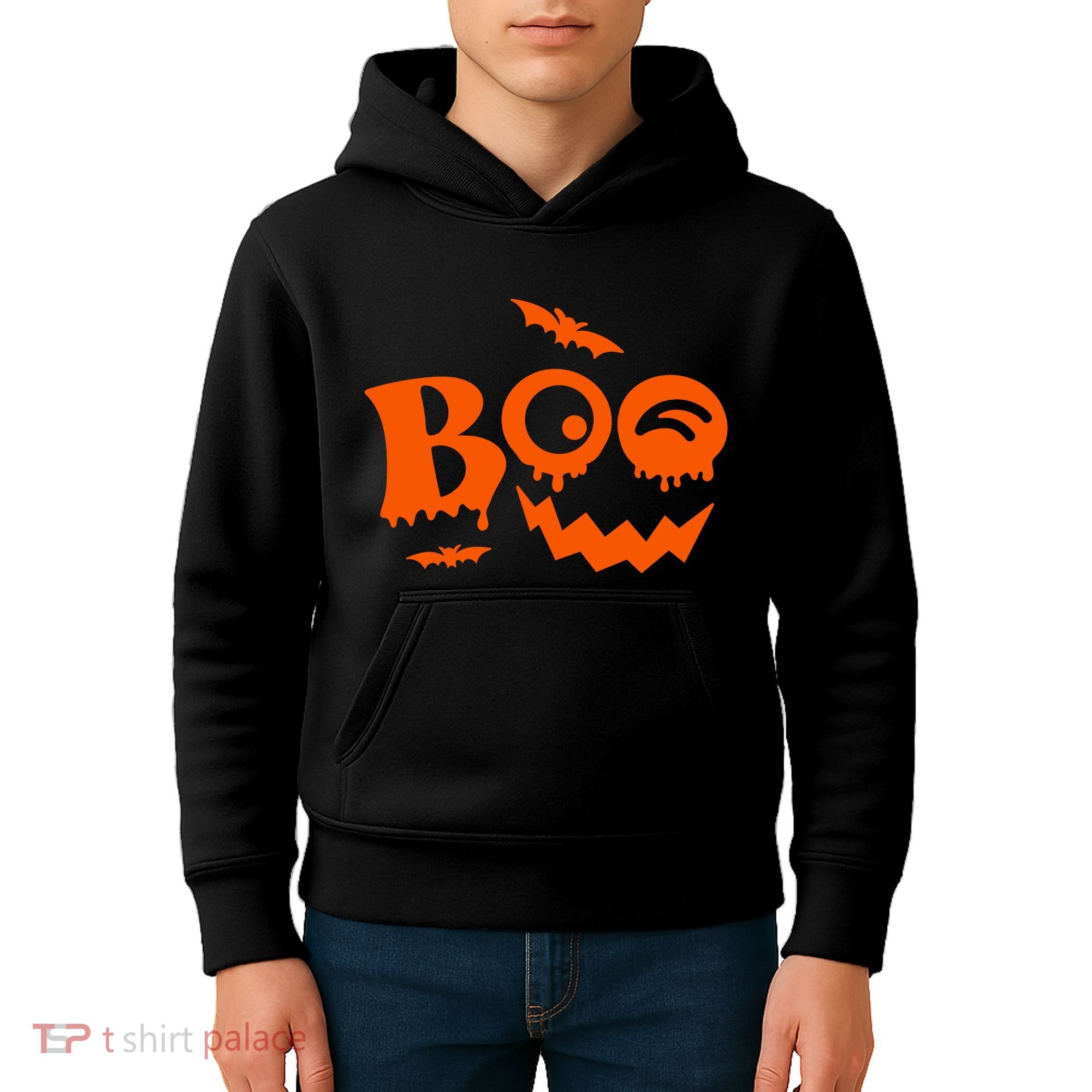 Boo Spooky Halloween Festive Kids Hoodie