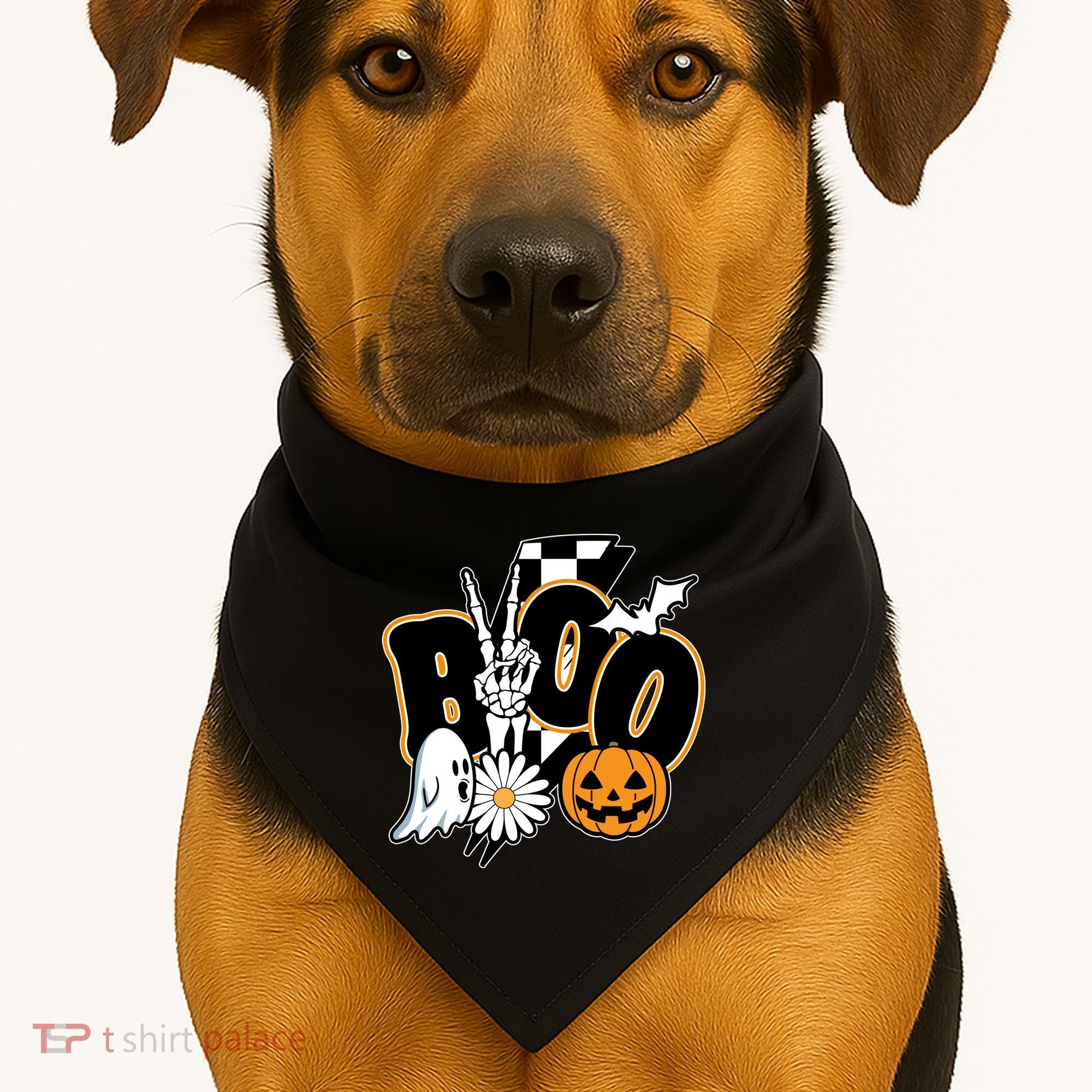 Boo Spooky Halloween Cute USA-Made Doggie Bandana