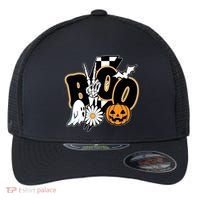 Boo Spooky Halloween Cute Flexfit Unipanel Trucker Cap thumb 0