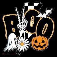 Boo Spooky Halloween Cute Women's Hoodie thumb 2