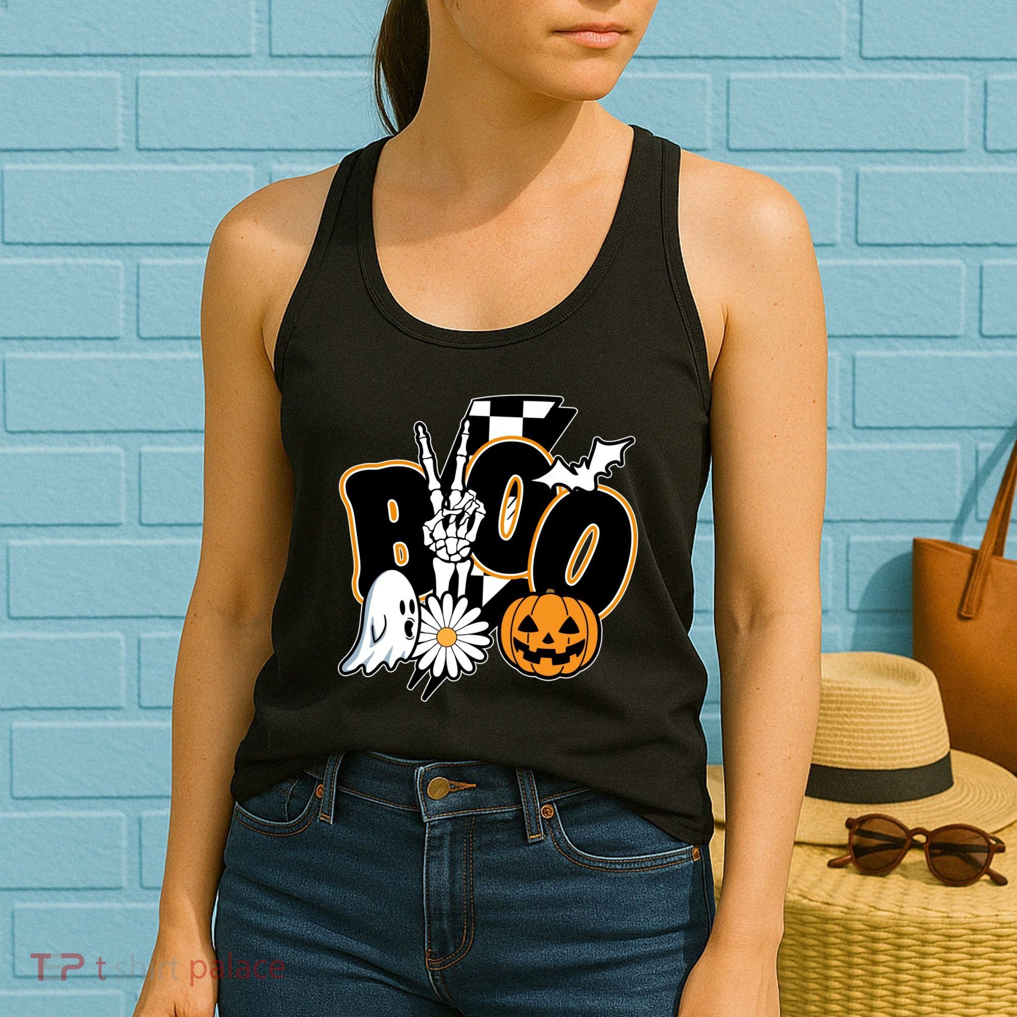 Boo Spooky Halloween Cute Women's Tank Top