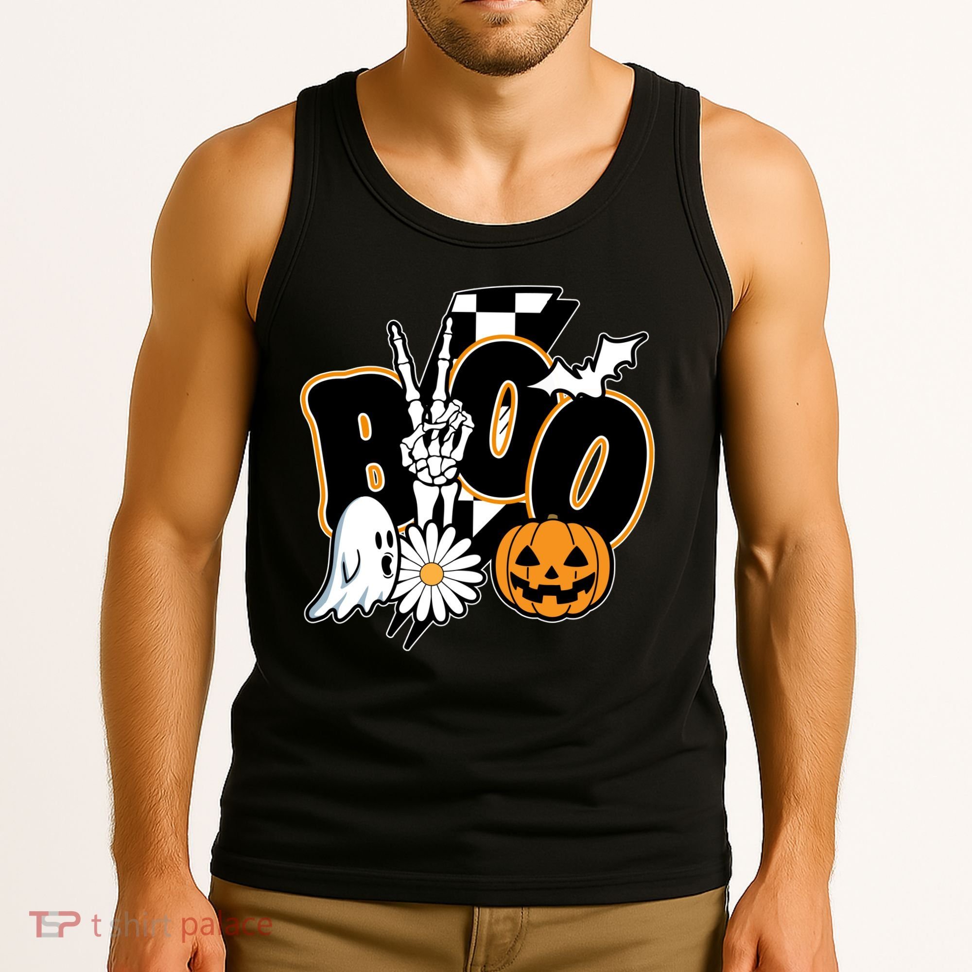 Boo Spooky Halloween Cute Tank Top