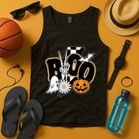Boo Spooky Halloween Cute Tank Top thumb 4