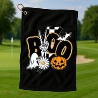 Boo Spooky Halloween Cute Golf Towel thumb 1