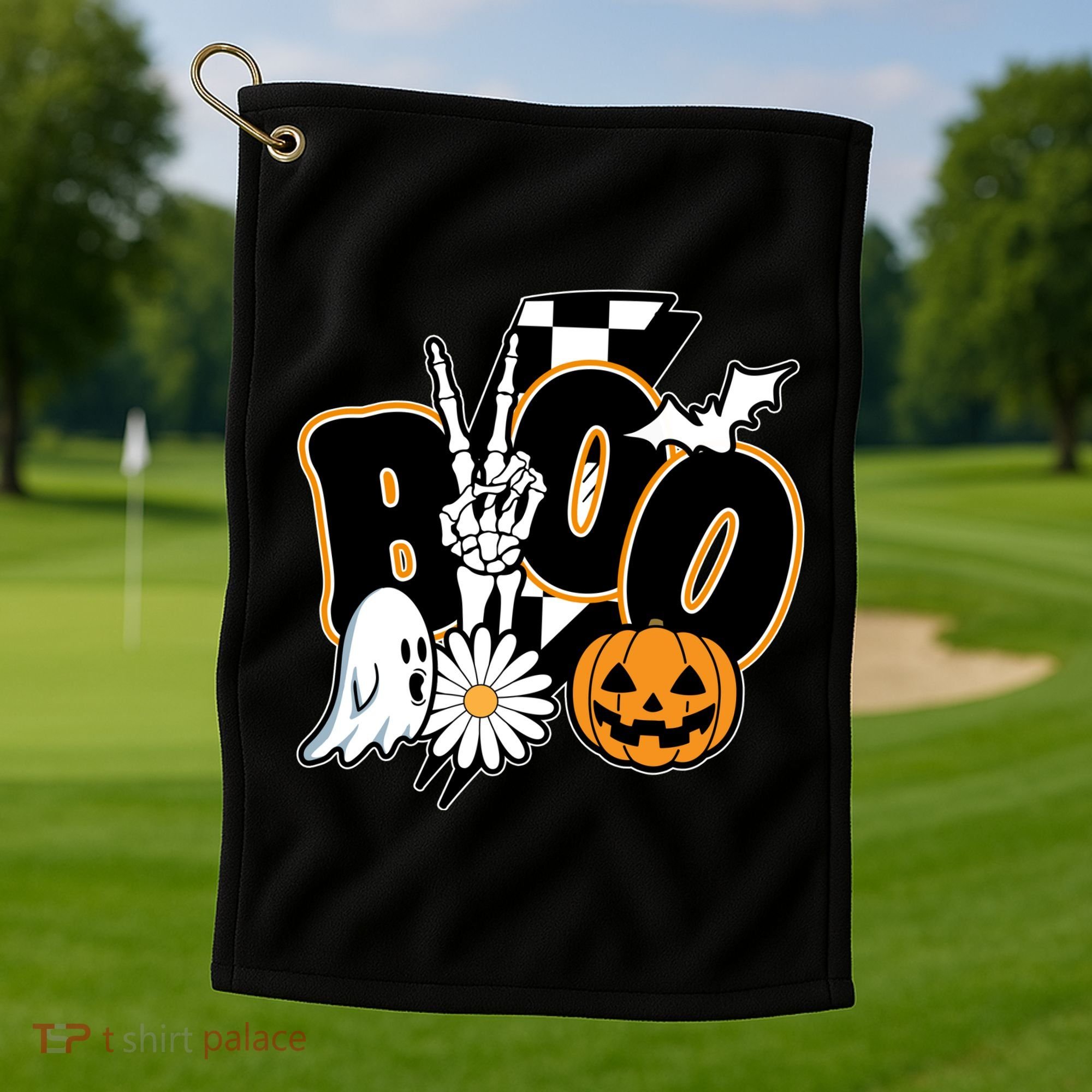 Boo Spooky Halloween Cute Golf Towel