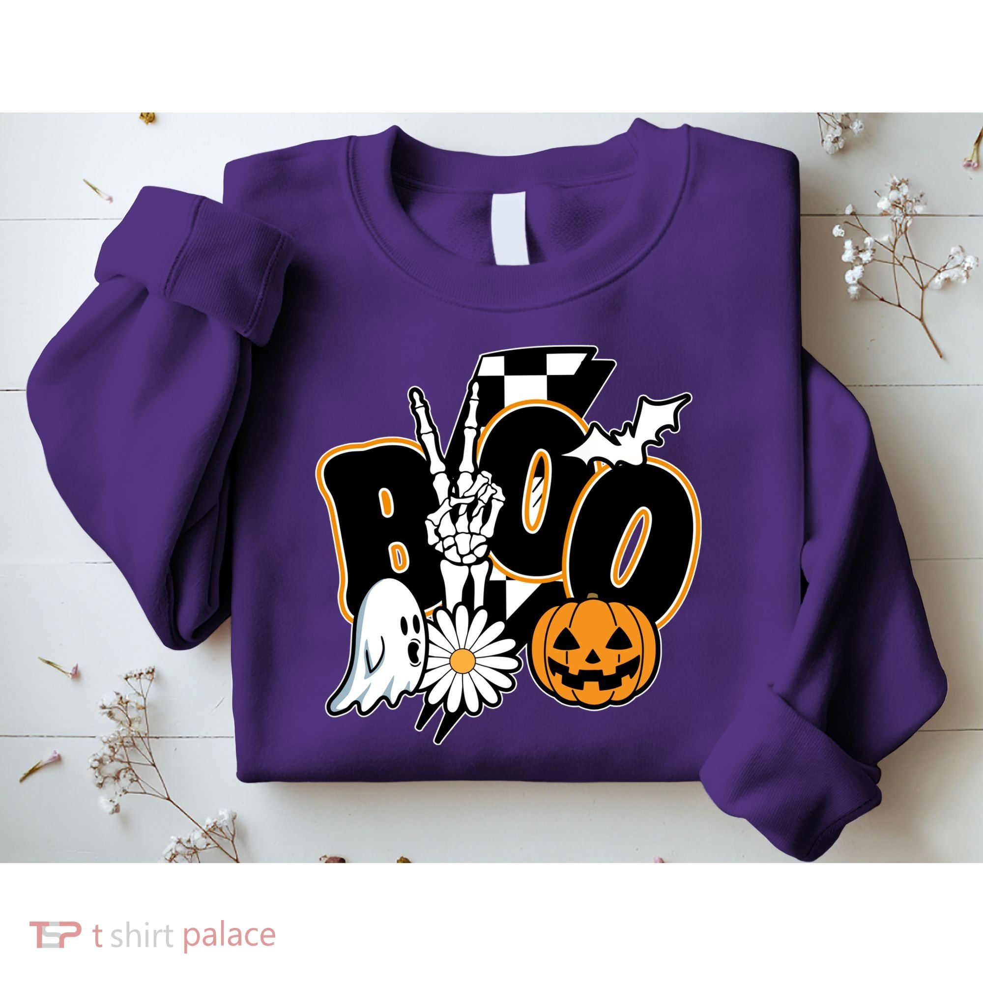 Boo Spooky Halloween Cute Sweatshirt