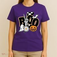 Boo Spooky Halloween Cute T-Shirt thumb 4