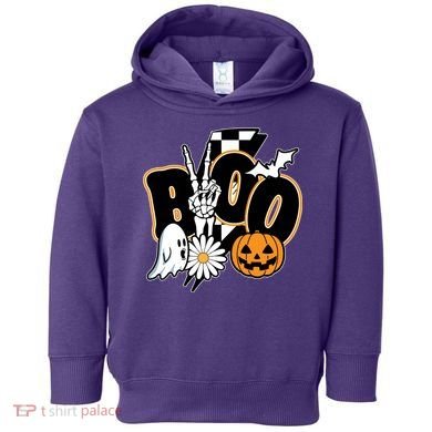 Boo Spooky Halloween Cute Toddler Hoodie
