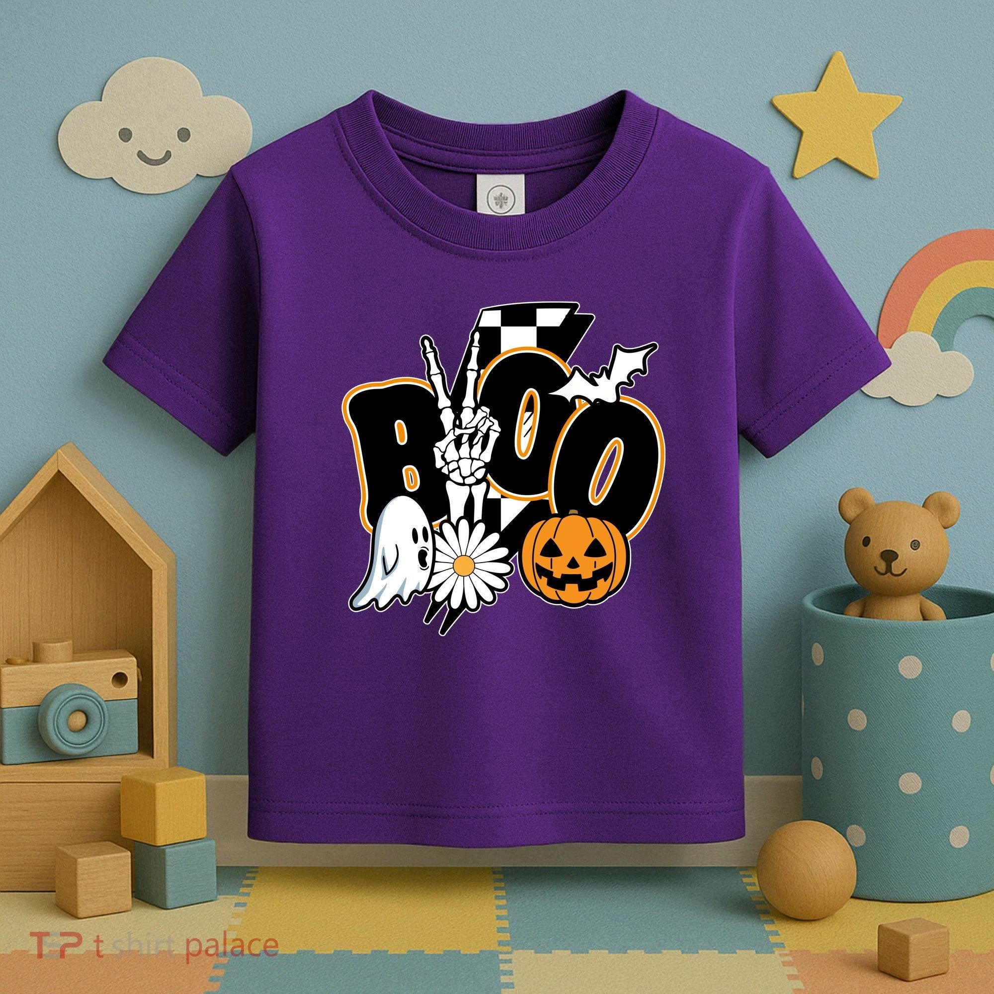 Boo Spooky Halloween Cute Toddler T-Shirt