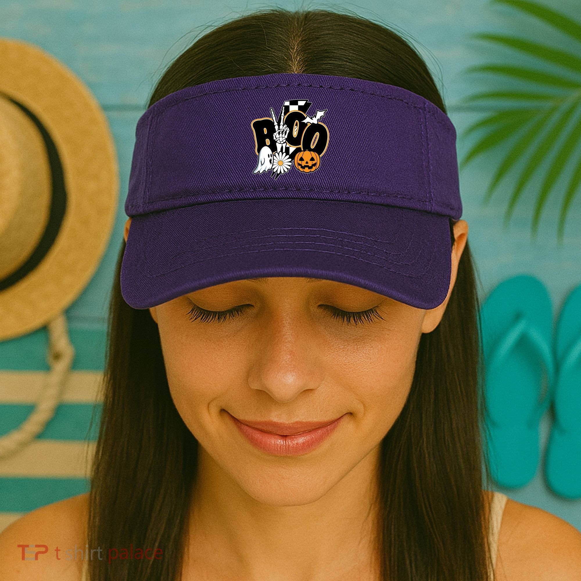 Boo Spooky Halloween Cute Visor