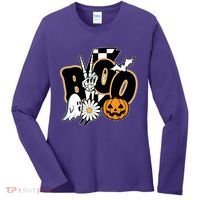 Boo Spooky Halloween Cute Women's Long Sleeve Shirt thumb 0