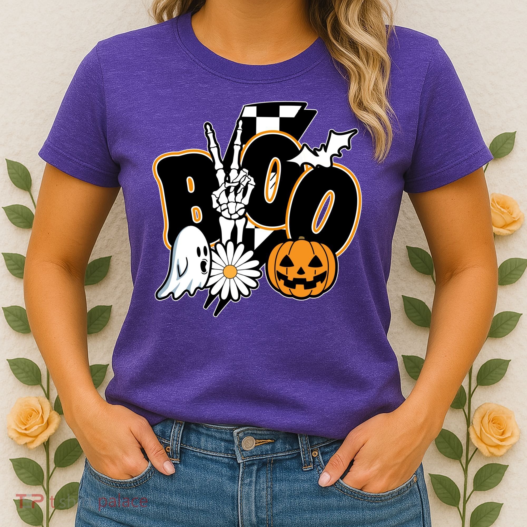 Boo Spooky Halloween Cute Women's T-Shirt