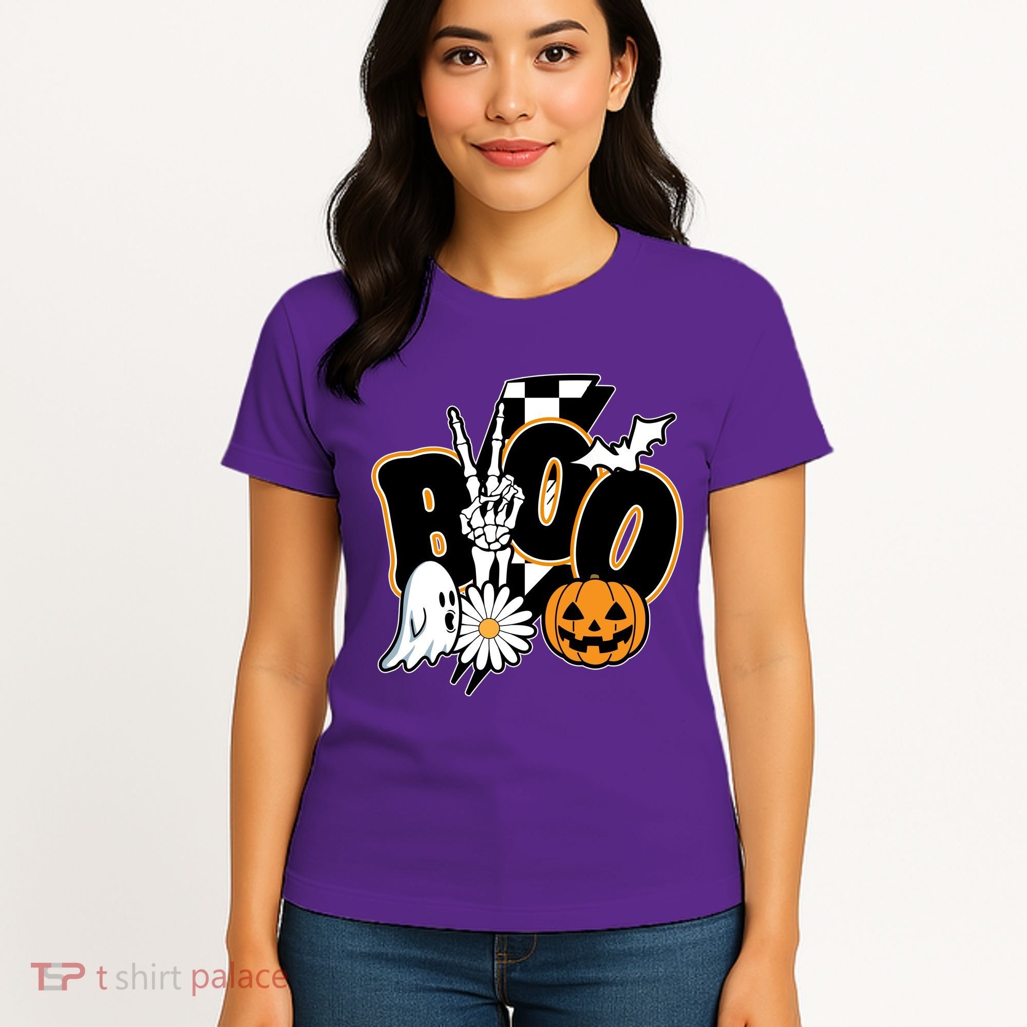 Boo Spooky Halloween Cute Women's T-Shirt