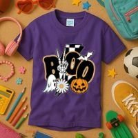 Boo Spooky Halloween Cute Kids T-Shirt thumb 3