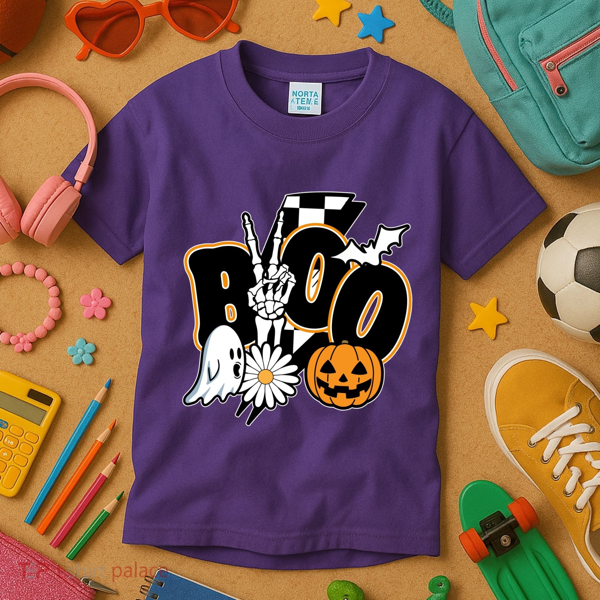 Boo Spooky Halloween Cute Kids T-Shirt