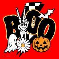Boo Spooky Halloween Cute Santa Hat thumb 1
